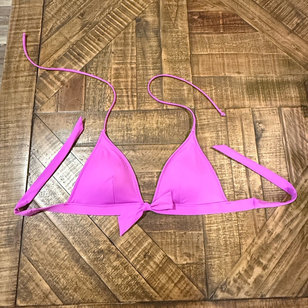 Purple Victoria’s Secret push-up triangle bikini top